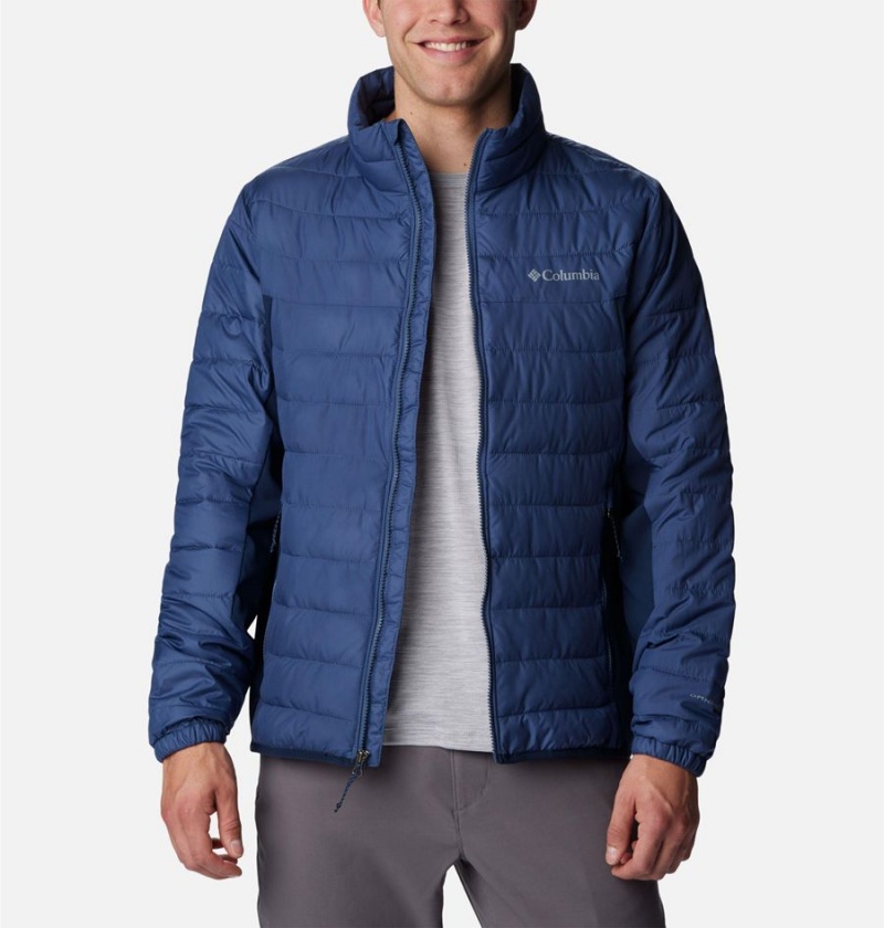 Blue Columbia Powder Lite Hybrid Insulated Men's Puffer Jacket | 61540OSIV