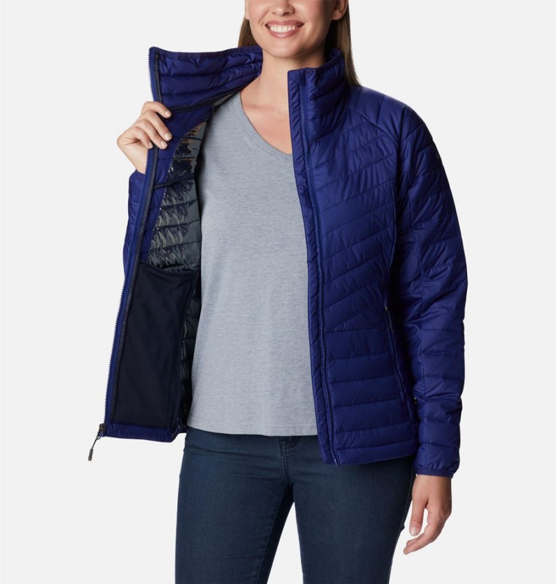 Blue Columbia Powder Lite II Full Zip Women's Puffer Jacket | 47198CQYL