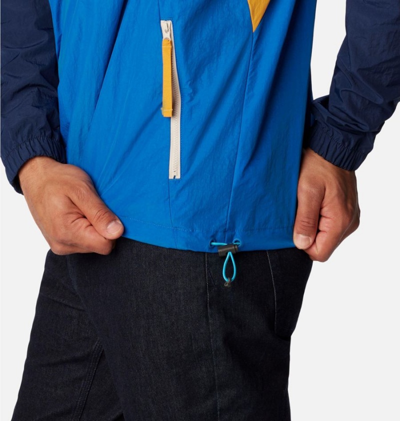 Blue Columbia Riptide Retro Anorak Men's Windbreaker | 36195KCZX