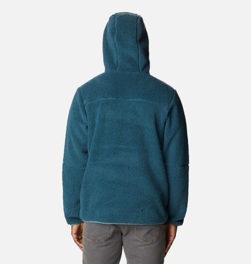 Blue Columbia Rugged Ridge III Sherpa Pullover Men's Hoodie | 34291VCPD