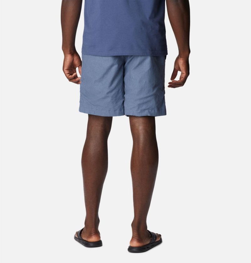 Blue Columbia Sage Springs Linen Men's Shorts | 29157DPAJ