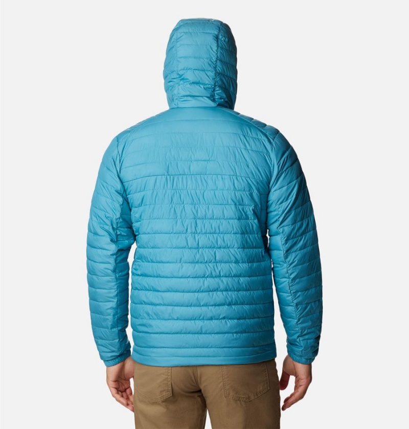 Blue Columbia Silver Falls Hooded Insulated Men's Puffer Jacket | 93185DYNK