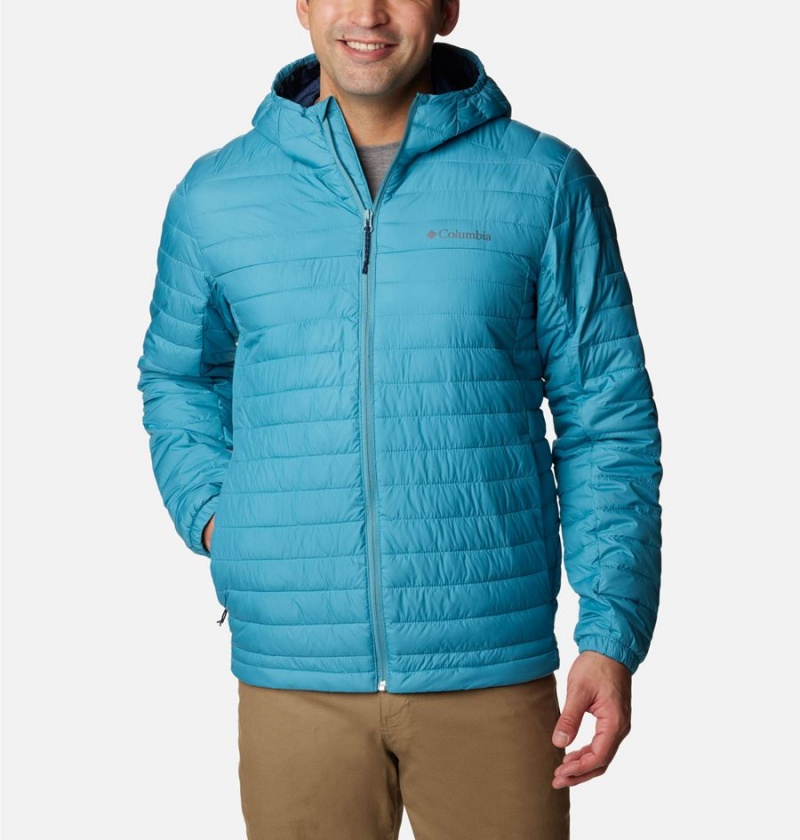 Blue Columbia Silver Falls Hooded Insulated Men\'s Puffer Jacket | 93185DYNK