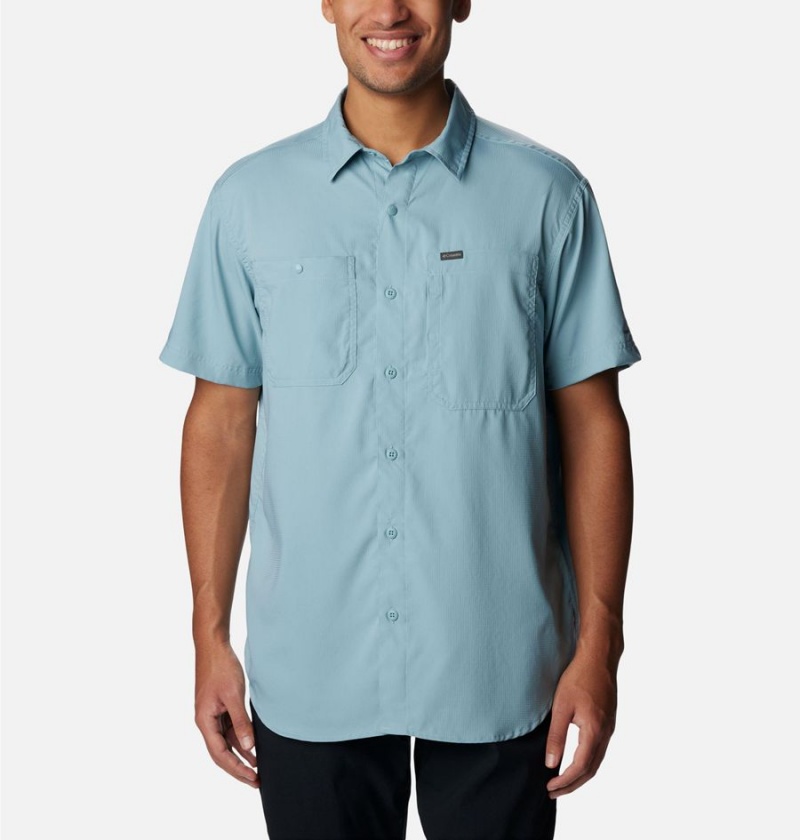 Blue Columbia Silver Ridge UtilityLite Short Sleeve Men\'s Shirt | 02876VPGD