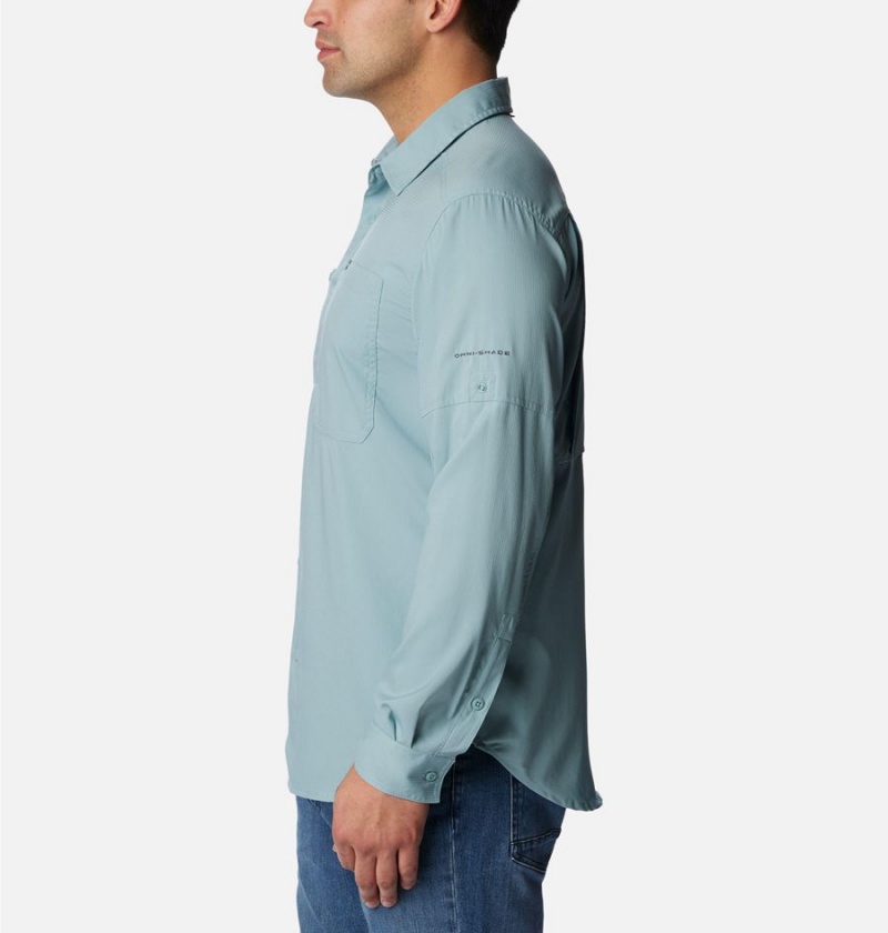 Blue Columbia Silver Ridge Utility Lite Long Sleeve Men's Shirt | 07924UNFS