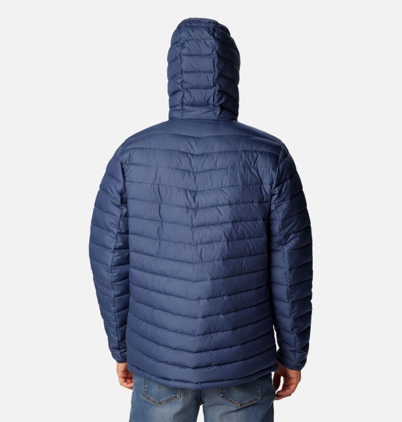 Blue Columbia Slope Edge Hooded Insulated Men's Puffer Jacket | 86925UCJM