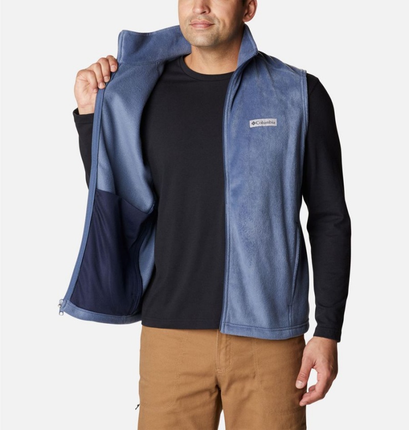 Blue Columbia Steens Mountain Fleece Men's Vest | 37452VWXM