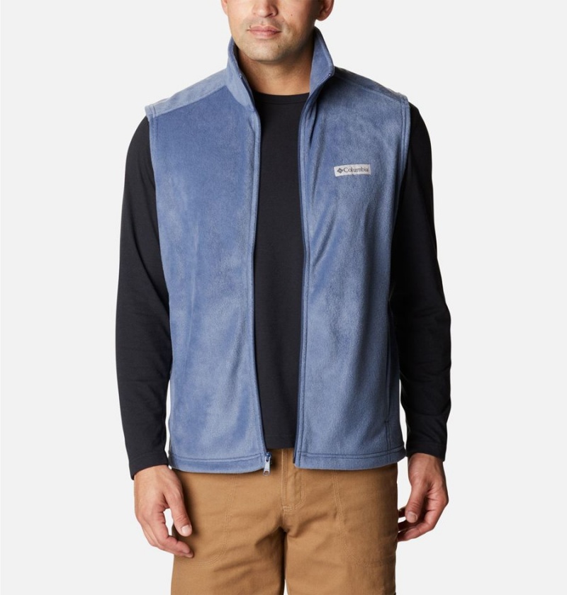 Blue Columbia Steens Mountain Fleece Men's Vest | 37452VWXM