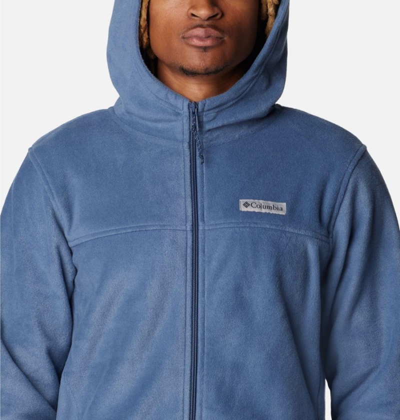 Blue Columbia Steens Mountain Full Zip Hoodie Men's Fleece Jacket | 24789AIKQ