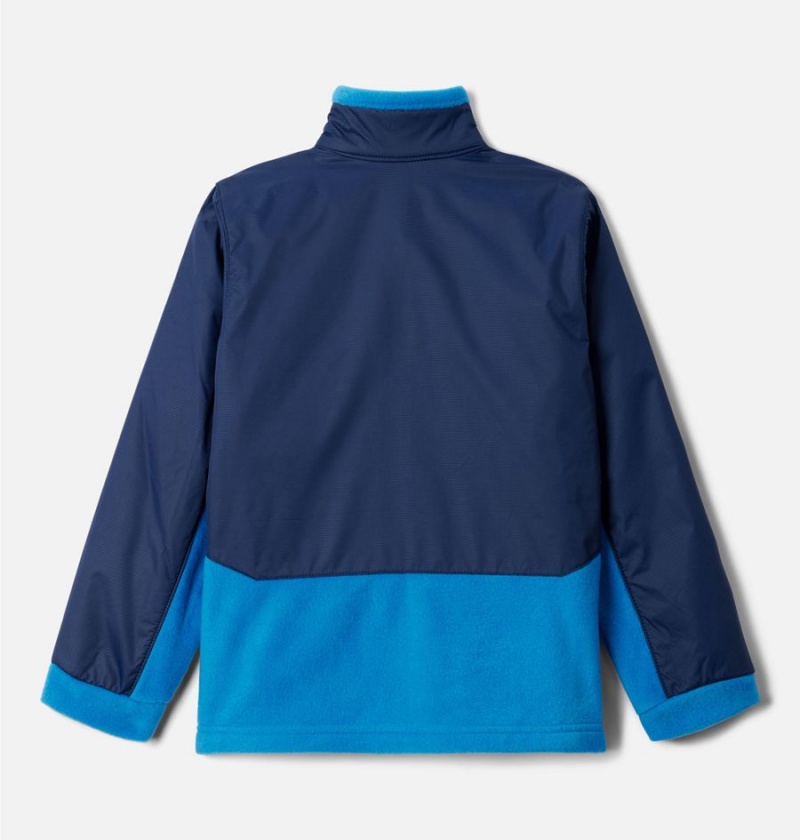 Blue Columbia Steens Mountain Overlay Fleece Kids' Jacket | 90274LDAF