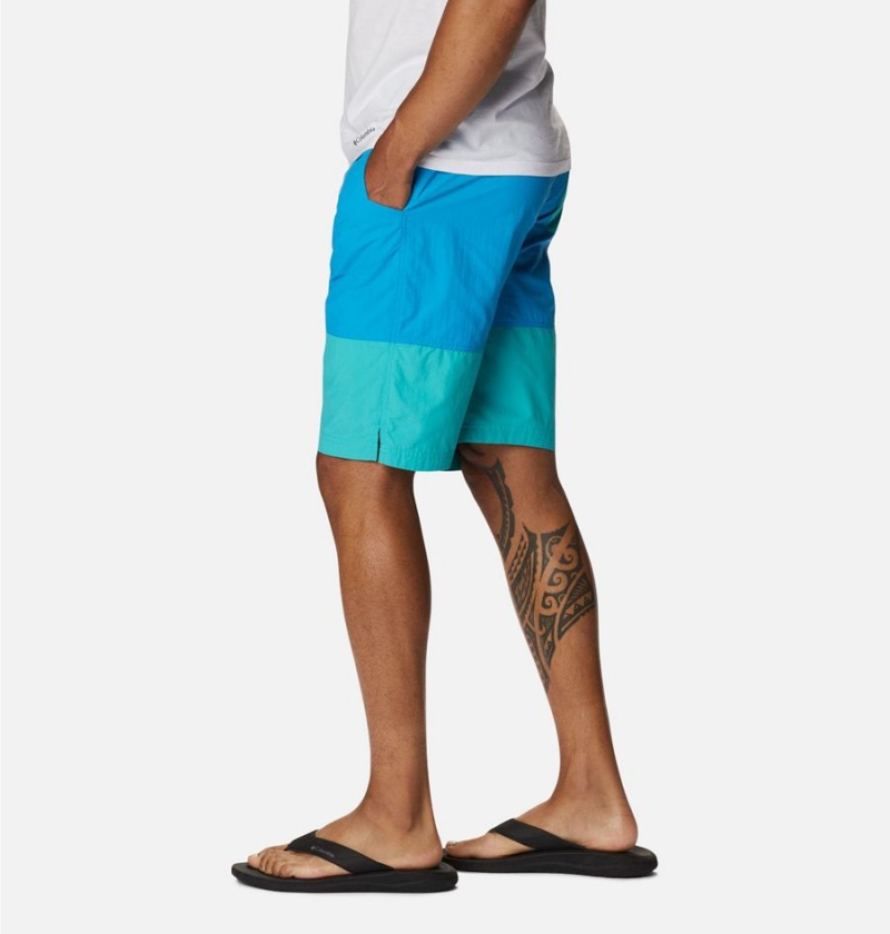 Blue Columbia Summerdry Belted Men's Shorts | 13459CMFP