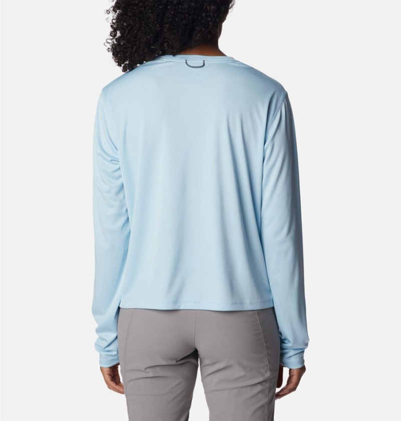 Blue Columbia Summerdry Graphic Long Sleeve Women's T-Shirt | 42918ZXLY