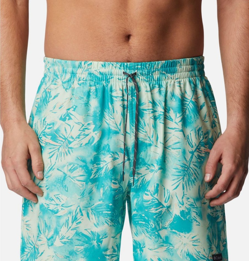 Blue Columbia Summertide Stretch Printed Men's Shorts | 49137XLGH