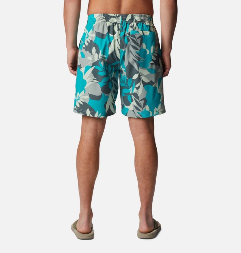 Blue Columbia Summertide Stretch Printed Men's Shorts | 93748NKGM