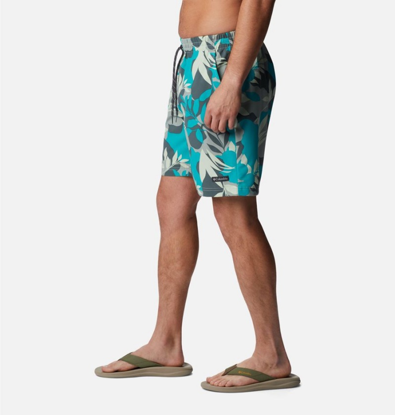 Blue Columbia Summertide Stretch Printed Men's Shorts | 93748NKGM