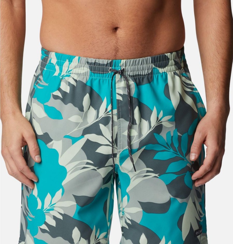 Blue Columbia Summertide Stretch Printed Men's Shorts | 93748NKGM