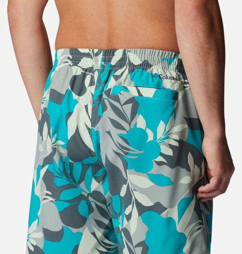 Blue Columbia Summertide Stretch Printed Men's Shorts | 93748NKGM