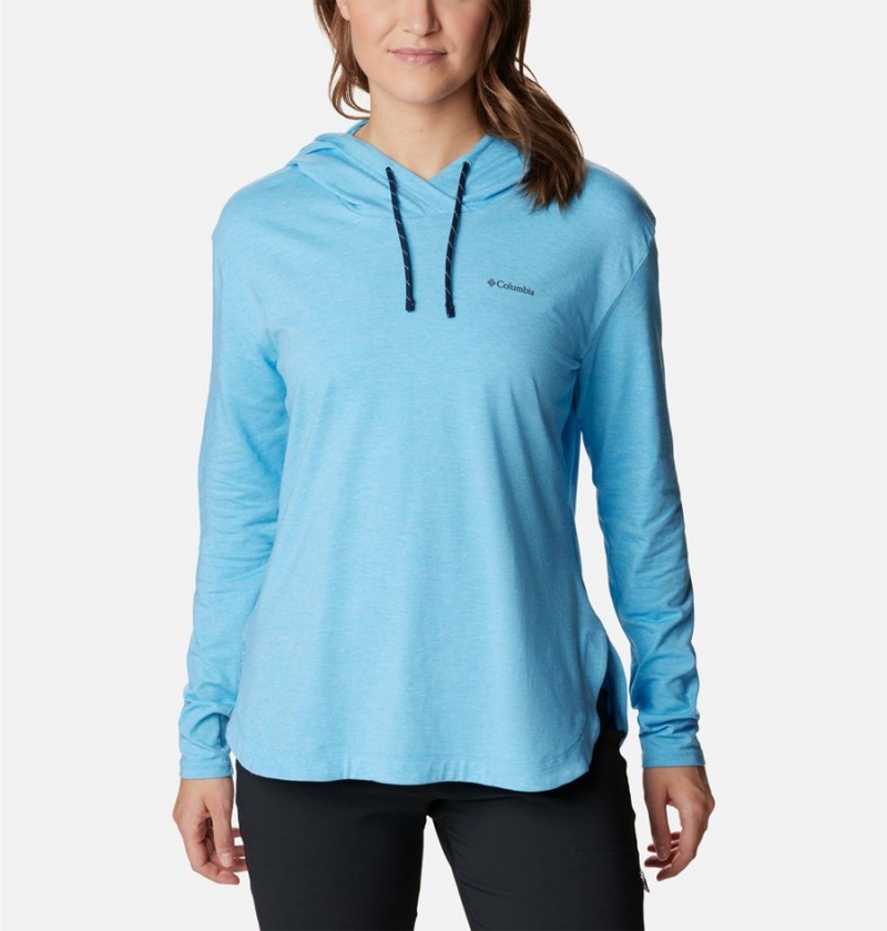 Blue Columbia Sun Trek Pullover Women\'s Hoodie | 64015QBFN