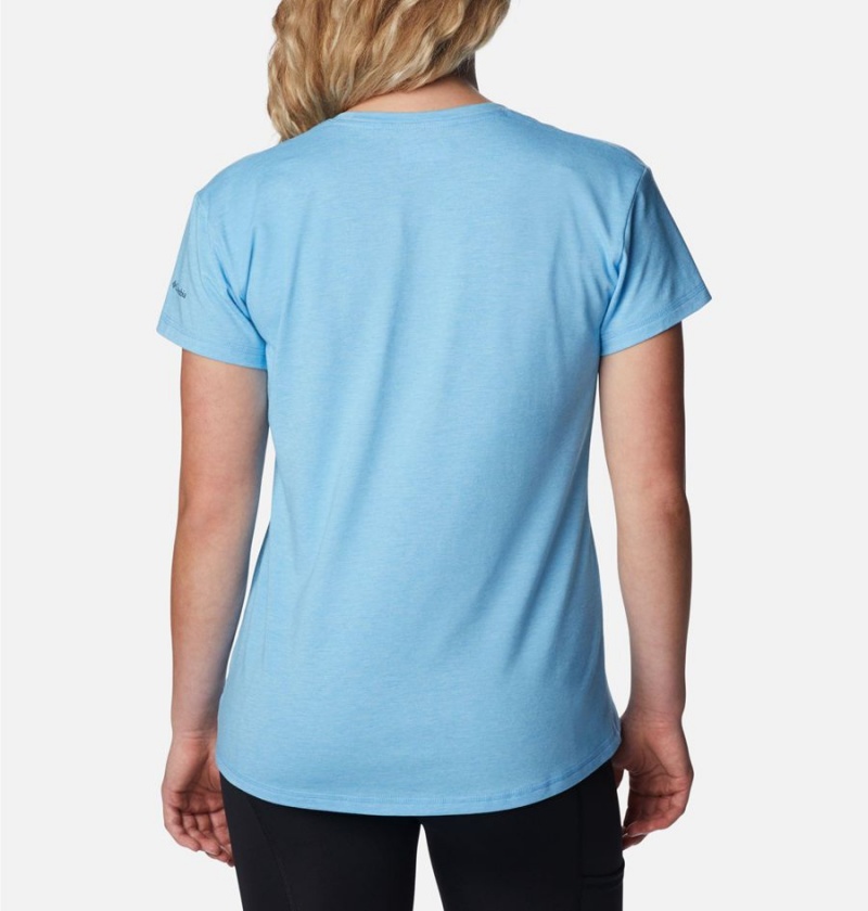 Blue Columbia Sun Trek Women's T-Shirt | 69457ZTHJ