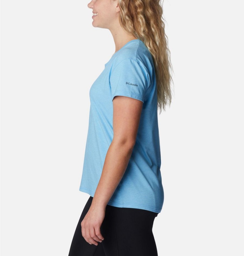 Blue Columbia Sun Trek Women's T-Shirt | 69457ZTHJ