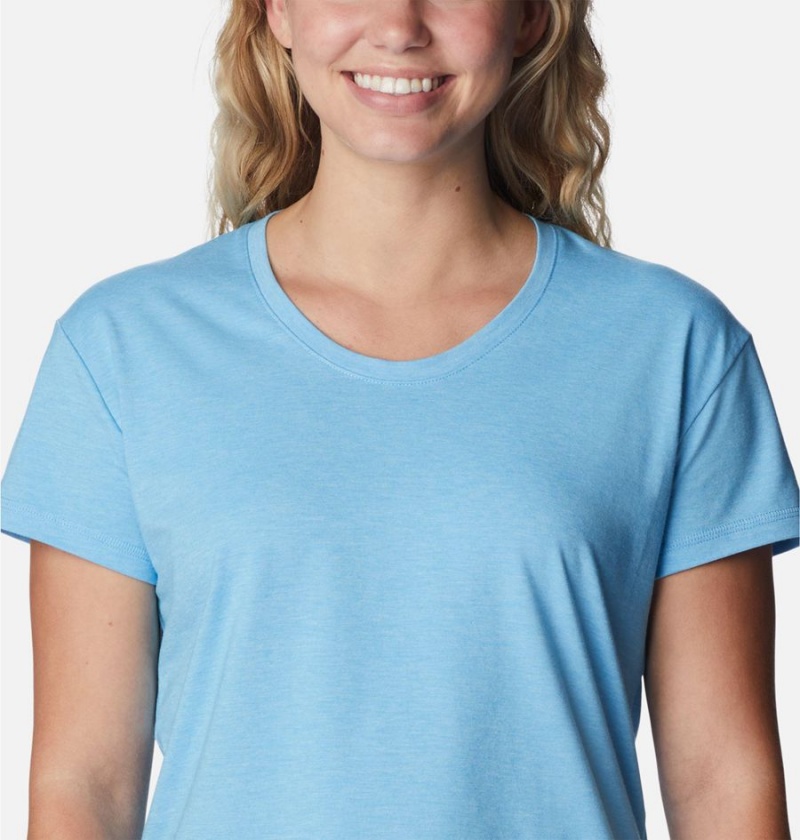 Blue Columbia Sun Trek Women's T-Shirt | 69457ZTHJ