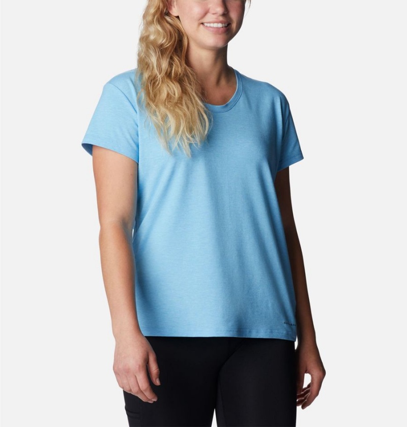 Blue Columbia Sun Trek Women's T-Shirt | 69457ZTHJ