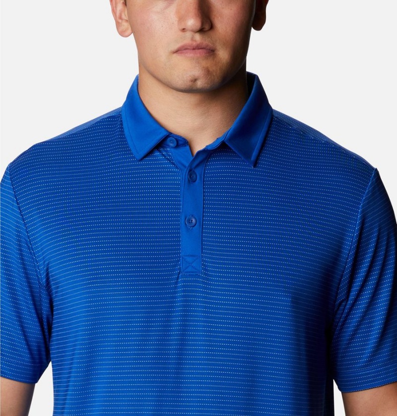 Blue Columbia Sunday Golf Men's Polo Shirt | 05789LVAX