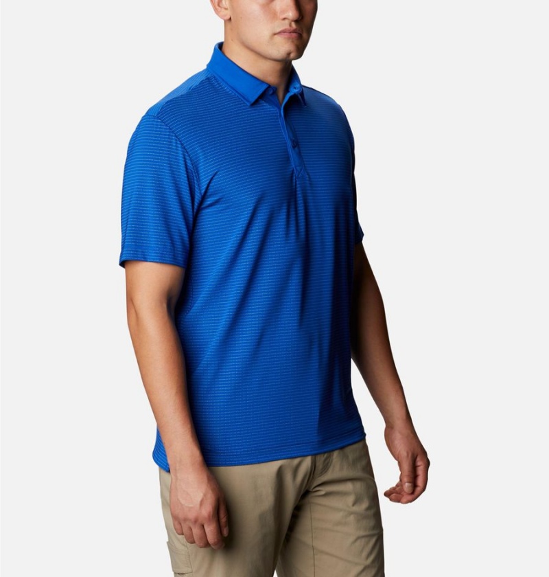 Blue Columbia Sunday Golf Men's Polo Shirt | 05789LVAX