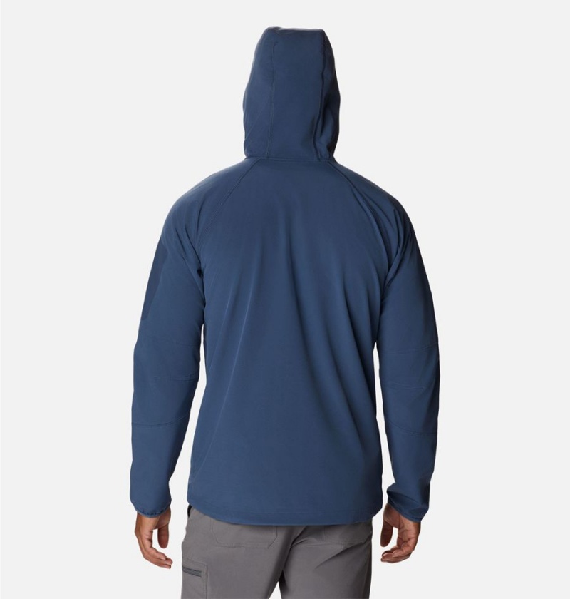 Blue Columbia Tall Heights Hooded Men's Softshell Jackets | 61089TPHO