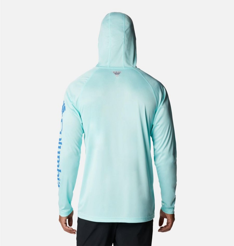 Blue Columbia Terminal Tackle Heather Men's Hoodie | 54079AWCG