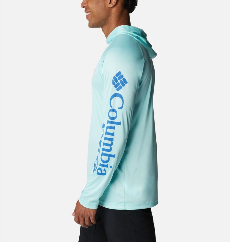 Blue Columbia Terminal Tackle Heather Men's Hoodie | 54079AWCG