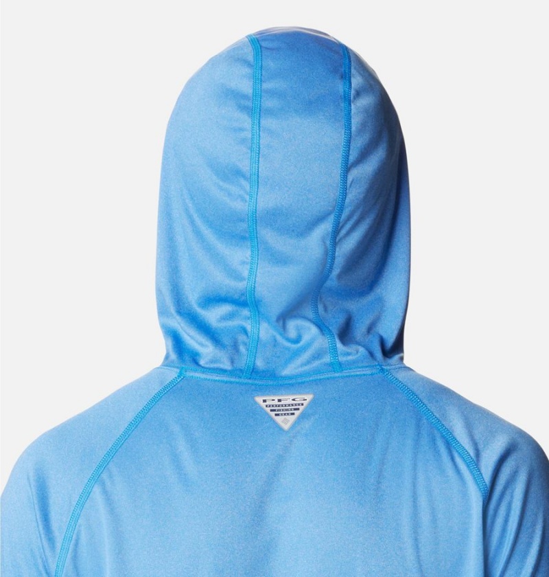 Blue Columbia Terminal Tackle Heather Men's Hoodie | 15239ONKA