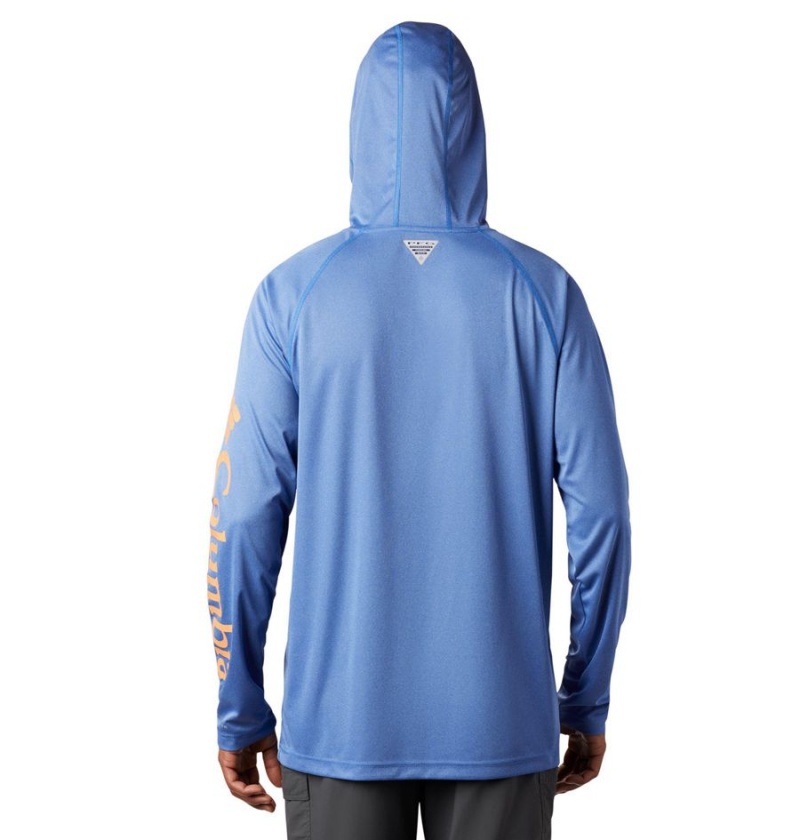 Blue Columbia Terminal Tackle Heather Men's Hoodie | 73489HVDJ