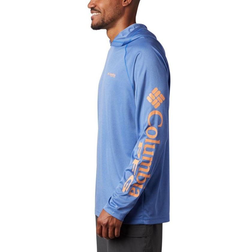 Blue Columbia Terminal Tackle Heather Men's Hoodie | 73489HVDJ