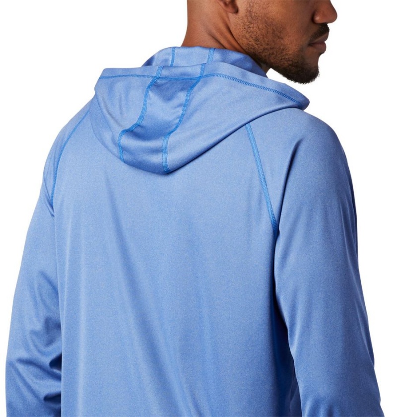 Blue Columbia Terminal Tackle Heather Men's Hoodie | 73489HVDJ