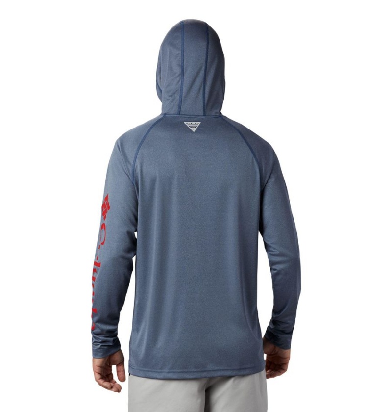 Blue Columbia Terminal Tackle Heather Men's Hoodie | 26091ORHJ