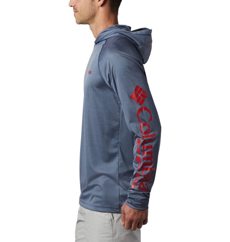 Blue Columbia Terminal Tackle Heather Men's Hoodie | 26091ORHJ