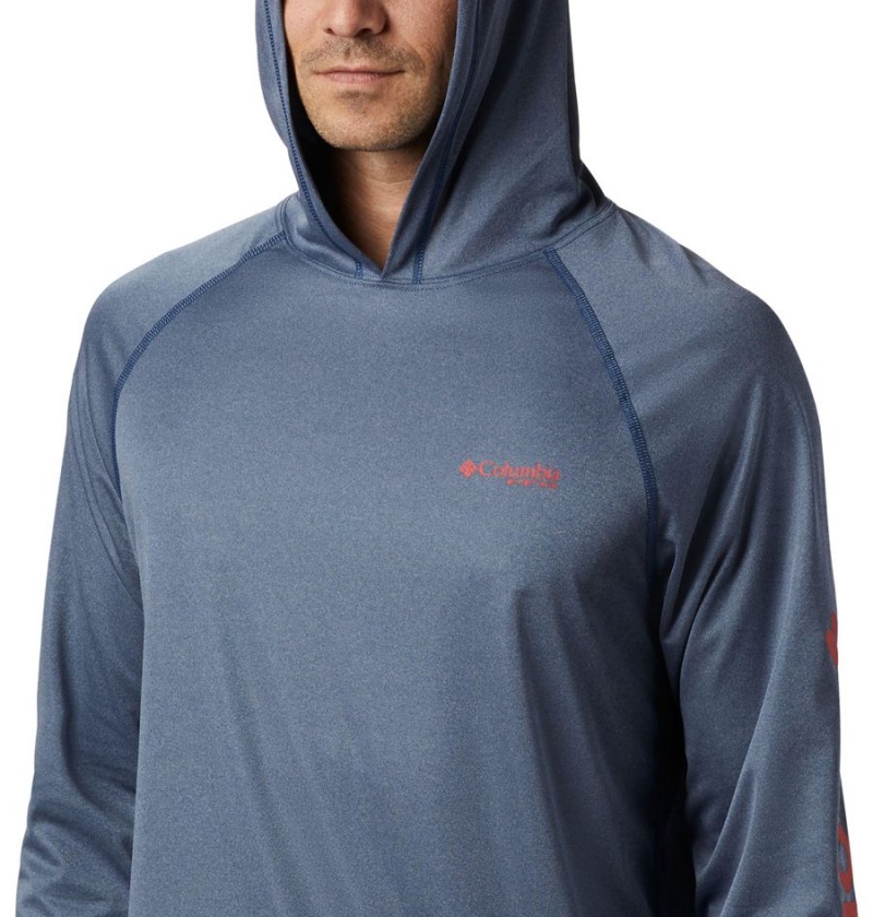 Blue Columbia Terminal Tackle Heather Men's Hoodie | 26091ORHJ