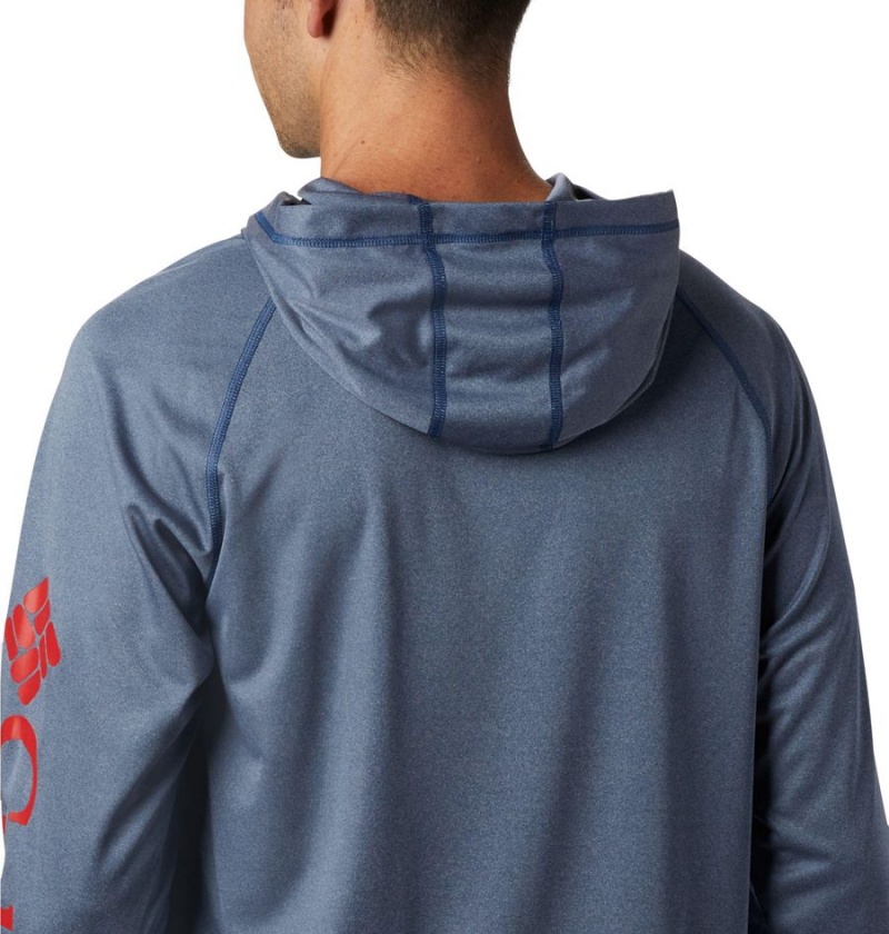 Blue Columbia Terminal Tackle Heather Men's Hoodie | 26091ORHJ