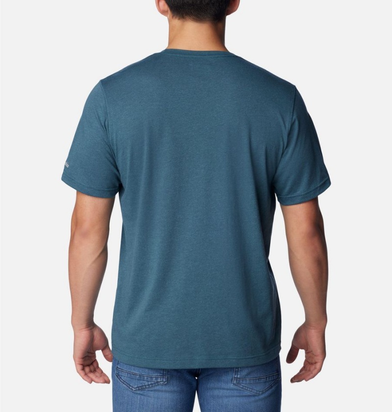 Blue Columbia Thistletown Hills Pocket Men's T-Shirt | 56903GHLU