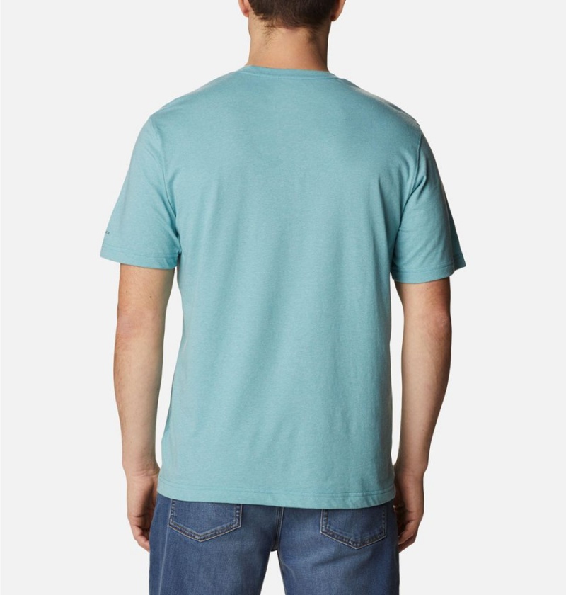 Blue Columbia Thistletown Hills Short Sleeve Men's T-Shirt | 58937WGKR