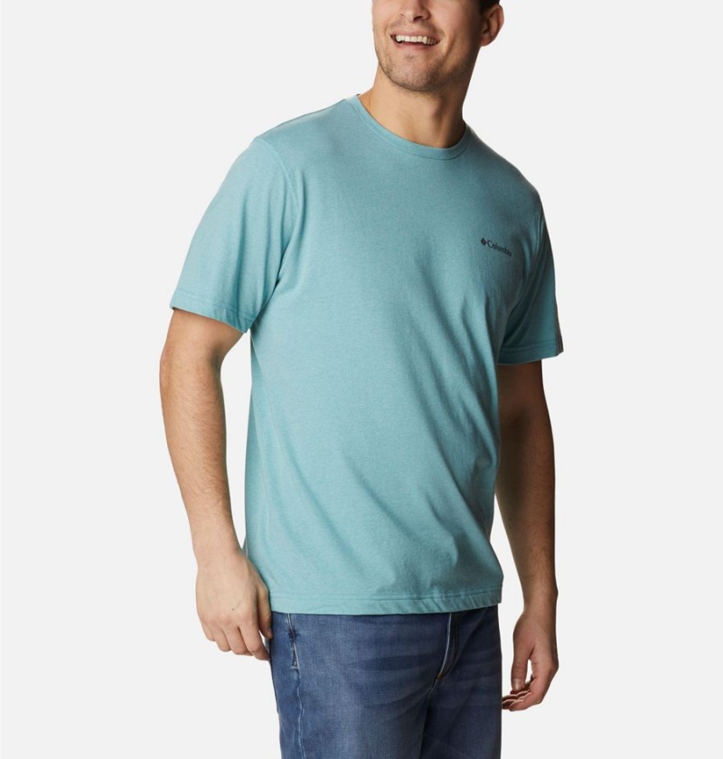 Blue Columbia Thistletown Hills Short Sleeve Men's T-Shirt | 58937WGKR