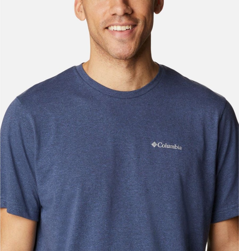 Blue Columbia Thistletown Hills Short Sleeve Men's T-Shirt | 74903TVJE