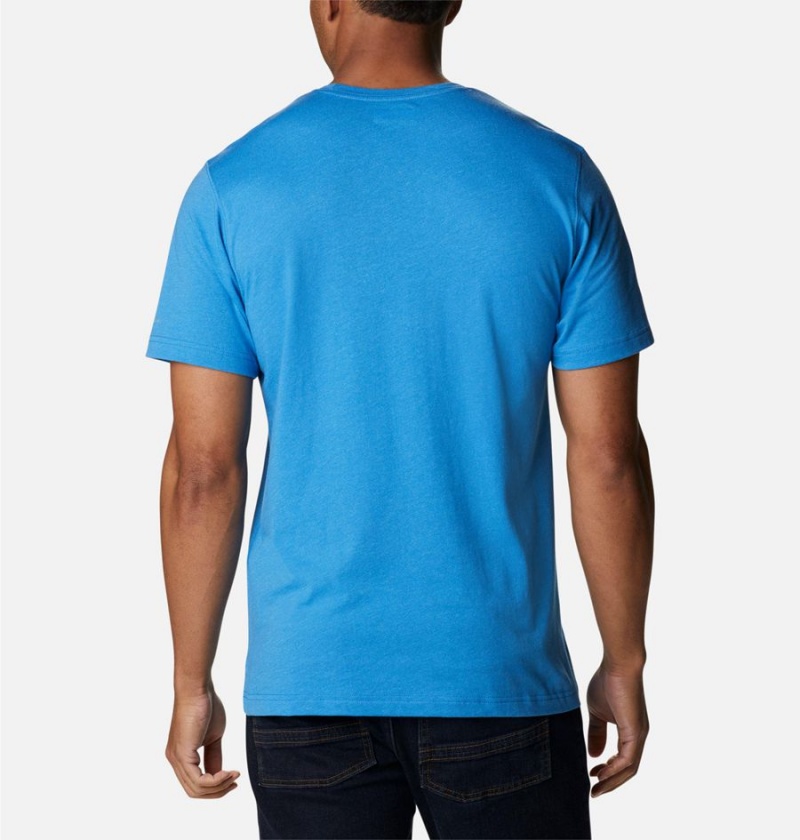 Blue Columbia Thistletown Hills Short Sleeve Men's T-Shirt | 35079SQDO