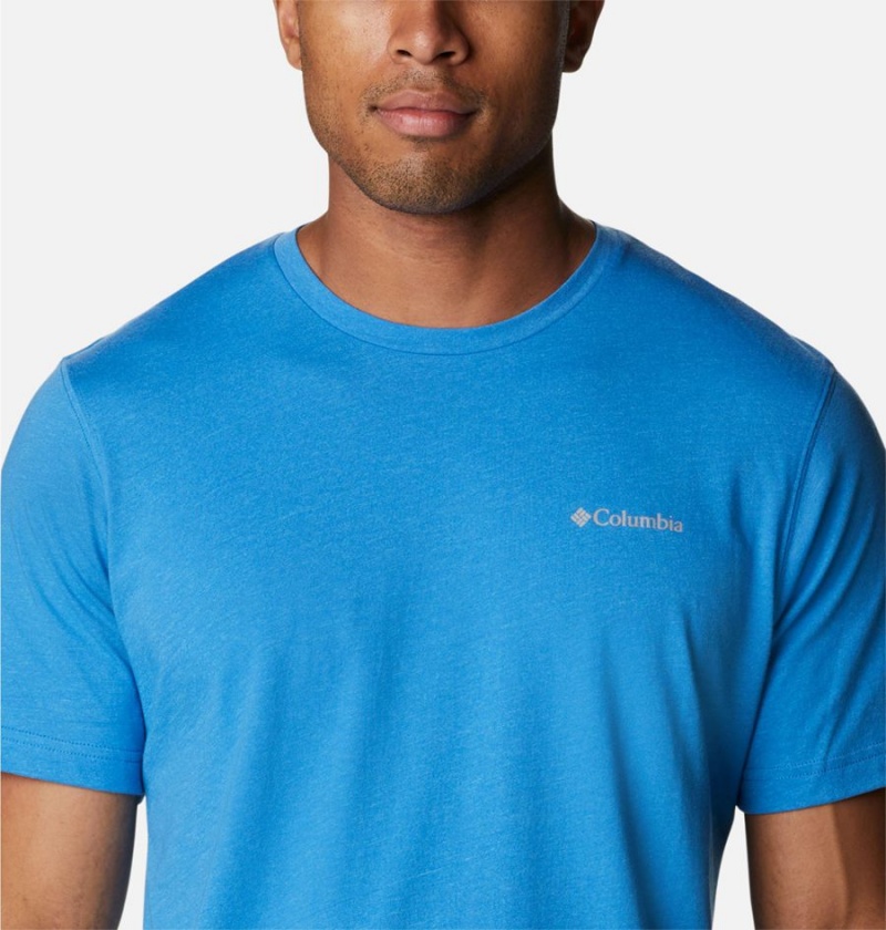 Blue Columbia Thistletown Hills Short Sleeve Men's T-Shirt | 35079SQDO