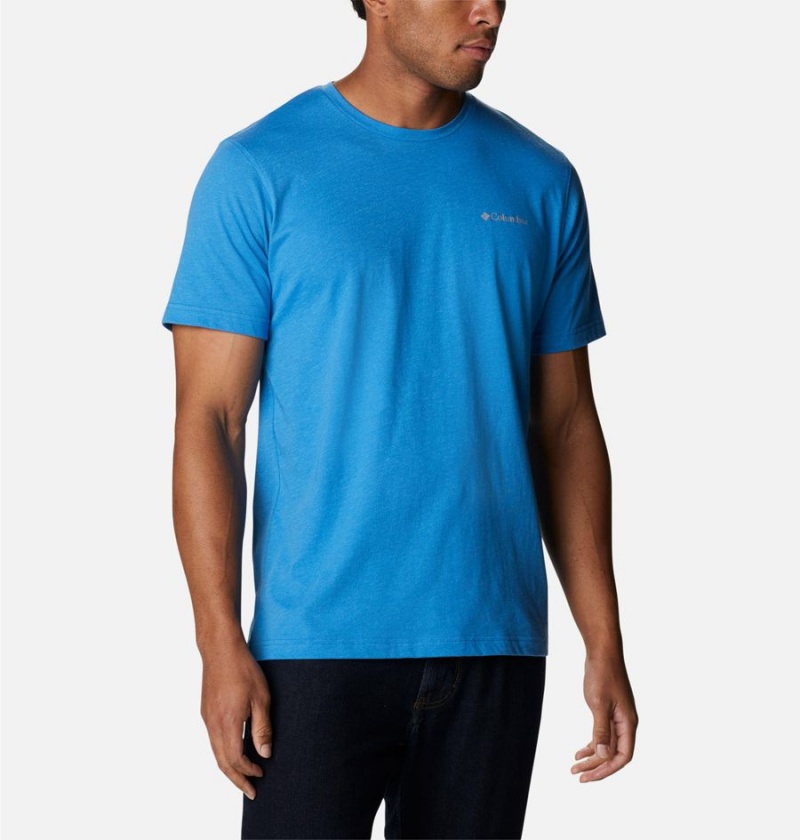 Blue Columbia Thistletown Hills Short Sleeve Men's T-Shirt | 35079SQDO