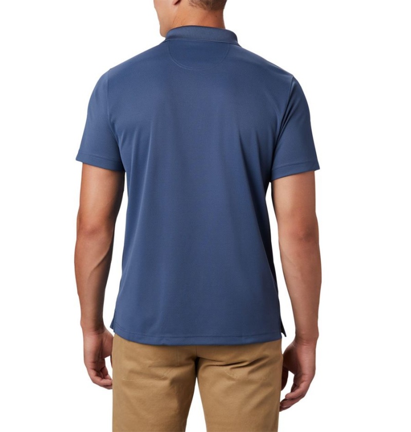 Blue Columbia Utilizer Men's Polo Shirt | 70965IERF