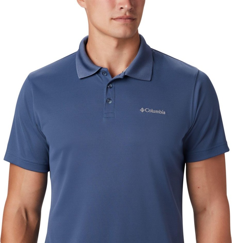 Blue Columbia Utilizer Men's Polo Shirt | 70965IERF