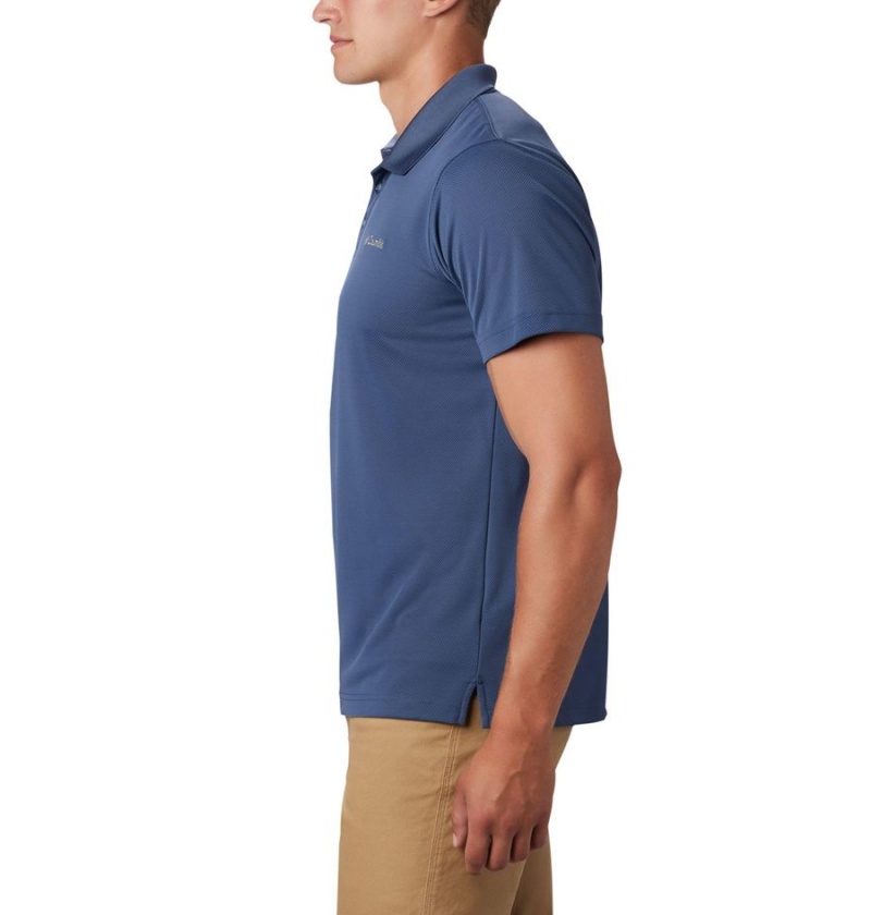 Blue Columbia Utilizer Men's Polo Shirt | 70965IERF