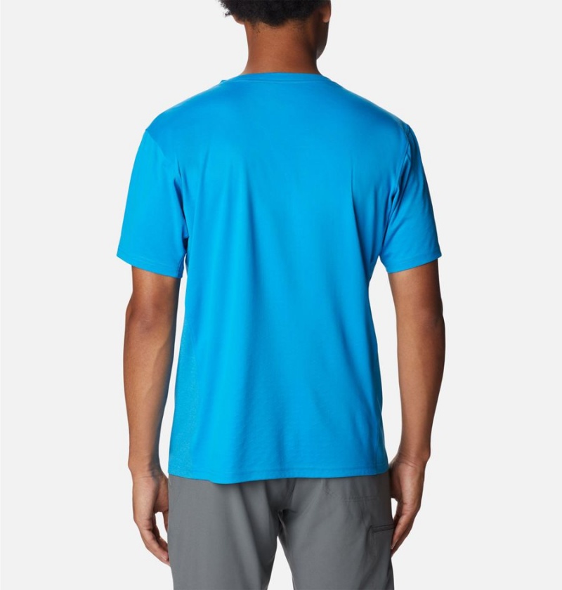 Blue Columbia Zero Ice Cirro-Cool Short Sleeve Men's T-Shirt | 02143HSEC